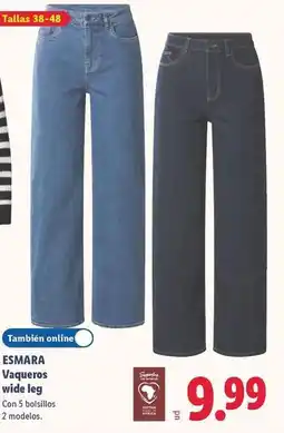 Lidl Esmara - vaqueros wide leg oferta