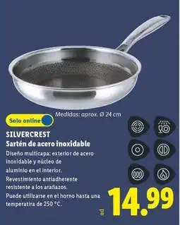 Lidl Silvercrest - sarten de acero inoxidable oferta