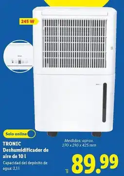 Lidl Tronic - deshumidificador de aire de 10l oferta