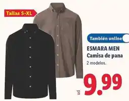 Lidl Esmara men - camisa de pana oferta