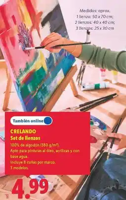 Lidl Crelando - set de lienzos oferta