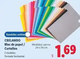 Lidl Crelando - bloc de papel / cartulina oferta