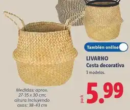 Lidl Livarno - cesta decorativa oferta