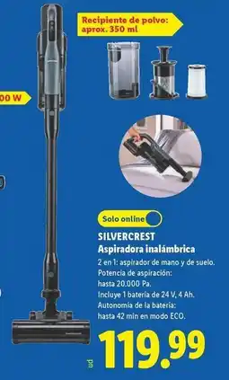 Lidl Silvercrest - aspiradora inalambrica oferta