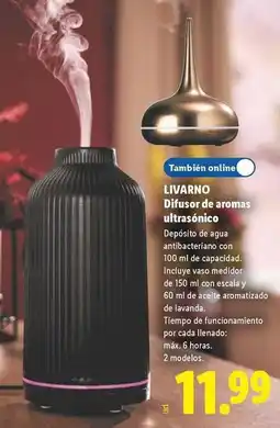 Lidl Livarno - difusor de aromas ultrasonico oferta