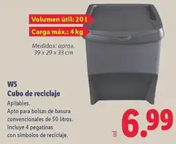 Lidl W5 - cubo de reciclaje oferta