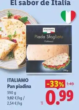 Lidl Italiamo - pan piadina oferta