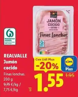 Lidl Realvalle - jamon cocido oferta