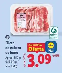 Lidl Filete de cabeza de lomo oferta