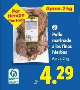 Lidl Pollo marinado a las finas hierbas oferta