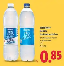 Lidl Freeway - bebida isotónica citrico oferta