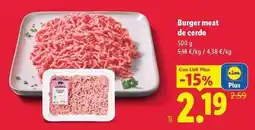 Lidl Burger meat de cerdo oferta
