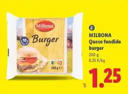 Lidl Milbona - queso fundido burger oferta