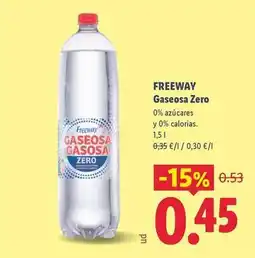 Lidl Freeway - gaseosa zero oferta