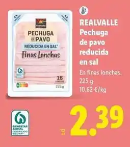 Lidl Realvalle - pechuga de pavo reducida en sal oferta