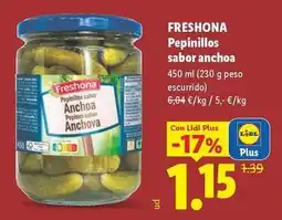 Lidl Freshona - pepinillos sabor anchoa oferta