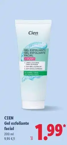Lidl Cien - gel exfoliante facial oferta