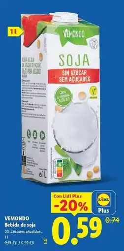 Lidl Vemondo - bebida de soja oferta