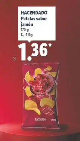 Lidl Hacendado - patatas sabor jamon oferta