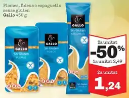 Sorli Gallo plomes fideus espaguetis oferta