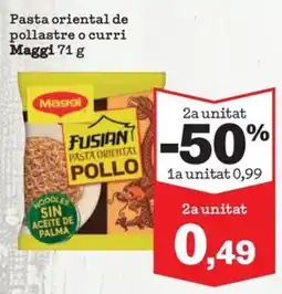 Sorli Maggi pasta oriental de pollastre o curri oferta