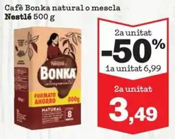 Sorli Cafè Bonka natural o mescla Nestlé oferta