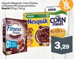Sorli Nestlé Cereals Nesquik, Corn Flakes o Fitness 0% cacao proteína oferta