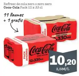 Sorli Coca-Cola zero azúcar oferta