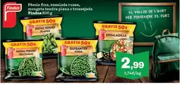 Sorli Findus judías verdes planas, judías verdes troceadas, guisantes finos, ensaladilla oferta