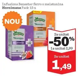 Sorli Hornimans Infusions Benestar ferro o melatonina oferta