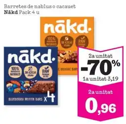 Sorli Nākd barretes de nabiuss o cacauet oferta