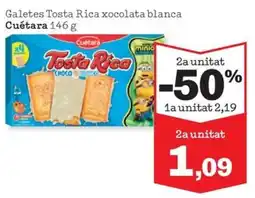 Sorli Cuétara Tosta Rica xocolata blanca oferta