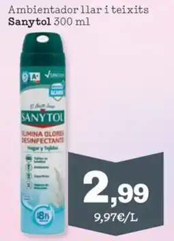 Sorli Sanytol ambientador llar i teixits oferta