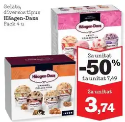 Sorli Häagen-Dazs gelats diversos tipus oferta