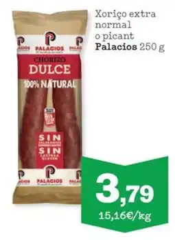 Sorli Palacios chorizo dulce oferta