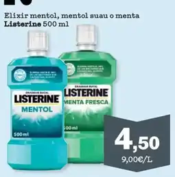 Sorli Listerine mentol, mentol suau o menta oferta