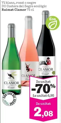Sorli Raimat Clamor Vi blanc, rosat o negre DO Costers del Segre ecològic oferta