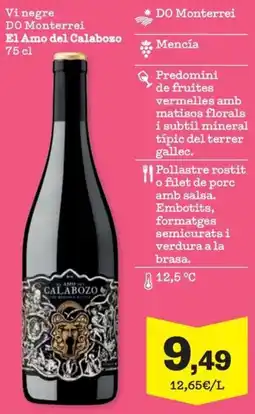 Sorli El Amo del Calabozo Vi negre DO Monterrei oferta