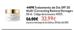 Oriflame Novage+ Tratamiento de Día SPF 30 Multi-Correcting Restore oferta