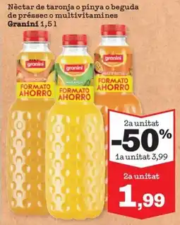 Sorli granini nectar de taronja o pinya o beguda de prèsssec o multivitamines oferta