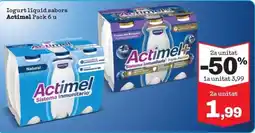 Sorli Actimel iogurt líquid sabor oferta