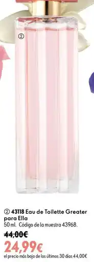 Oriflame Eau de Toilette Greater para Ella oferta