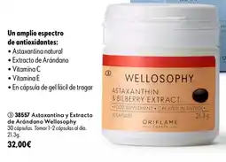 Oriflame Wellosothy astaxantina y extracto de arándano oferta