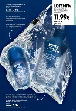 Oriflame North Formen Desodorante Roll-On + Gel de Ducha y Champú oferta