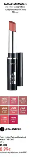 Oriflame The One Stick Labial Colour Unlimited Matte oferta