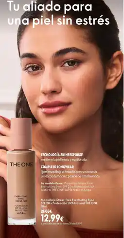 Oriflame The One Maquillaje Stress-Free Everlasting Sync SPF 20 + Protección UVA Natural oferta