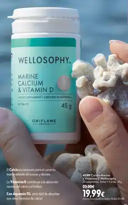Oriflame Calcio marino y vitamina D wellosophy oferta