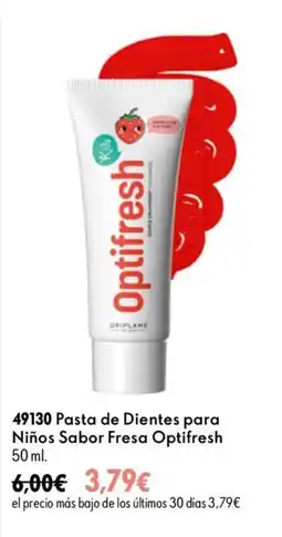 Oriflame Optifresh Pasta de Dientes para Niños Sabor Fresa oferta