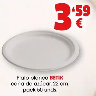 TOP Cash & Carry Betik plato blanco oferta