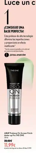 Oriflame the one prebase on screen finish make-up pro oferta